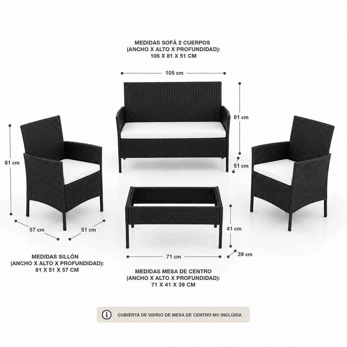 Set Terraza Ralun 4pz