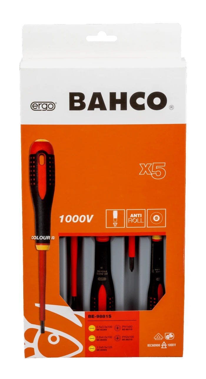 Bahco Juego Atornillador 5 Pz Electrico Be-9881s