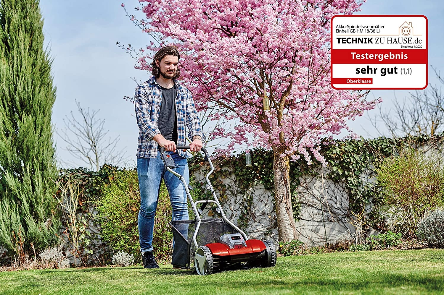 Einhell  Cortacesped Con Rodillo Inalambrico 18V 3414200 Ge-Hm 18/38 Li-Solo
