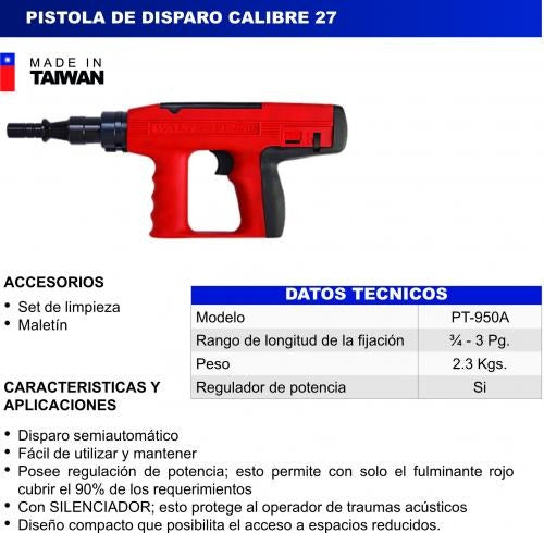 Kothman Pistola Disparo C27 Pt950A Walter