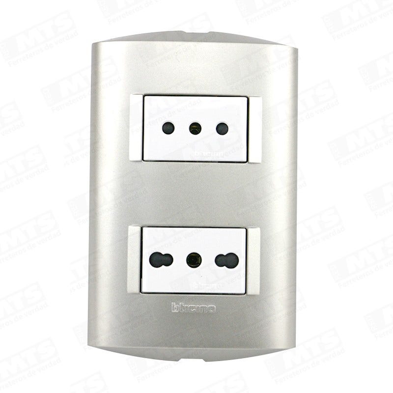 bTicino ENCHUFE EMB DOBLE 10+10|SLASH|16 MODUS PER