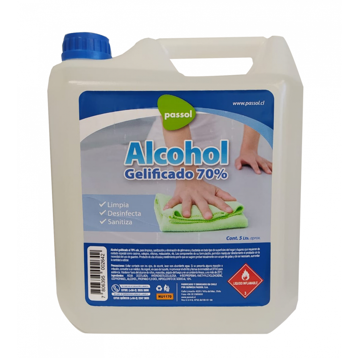 Alcohol Gel 5 Lt