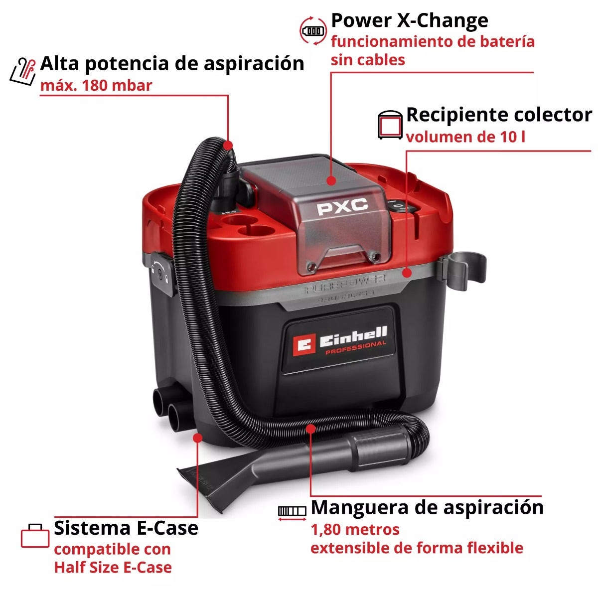 Einhell Aspiradora Inalambrica Polvo/agua - Tp-vc 18/10 Li Bl L-solo

 - 23471