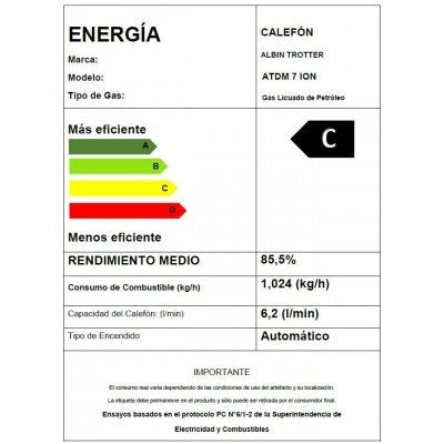 Albin Trotter Calefon Atmd 7 Lt Ion Gl