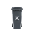 Basurero Ecologico C/Tapa 120Lt Gris Hdpe