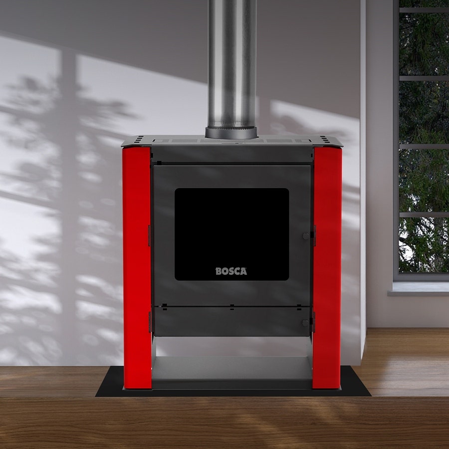 Bosca Estufa A Le&ntilde;a Gold 500 Rojo Black Vision