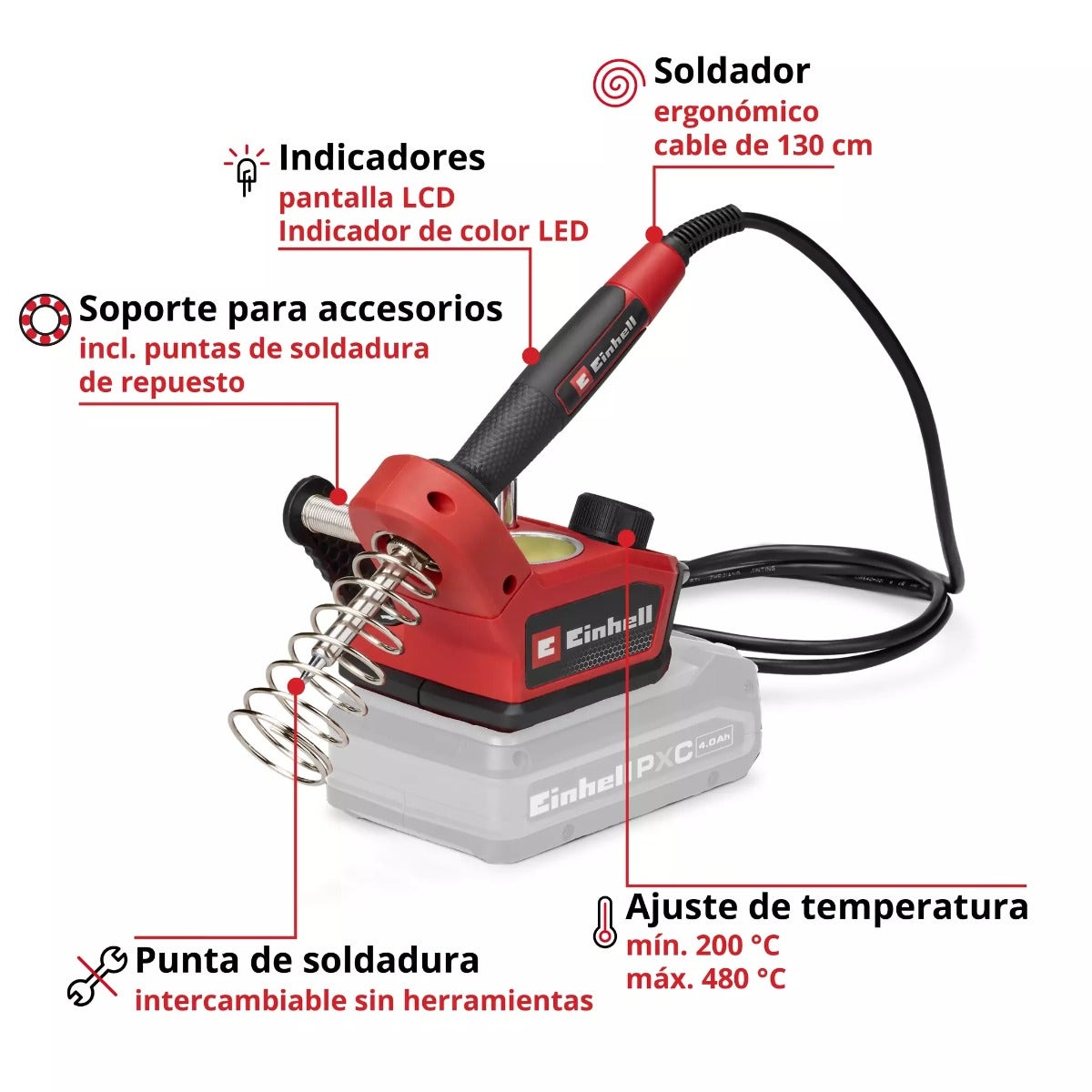 Einhell Soldador Inalambrico - Te-si 18/480 Li E - Solo

 - 4520400