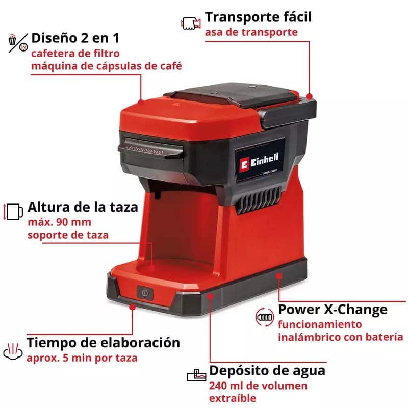 Einhell Cafetera Inalambrica Te-cf 18 Li 18v 4609990