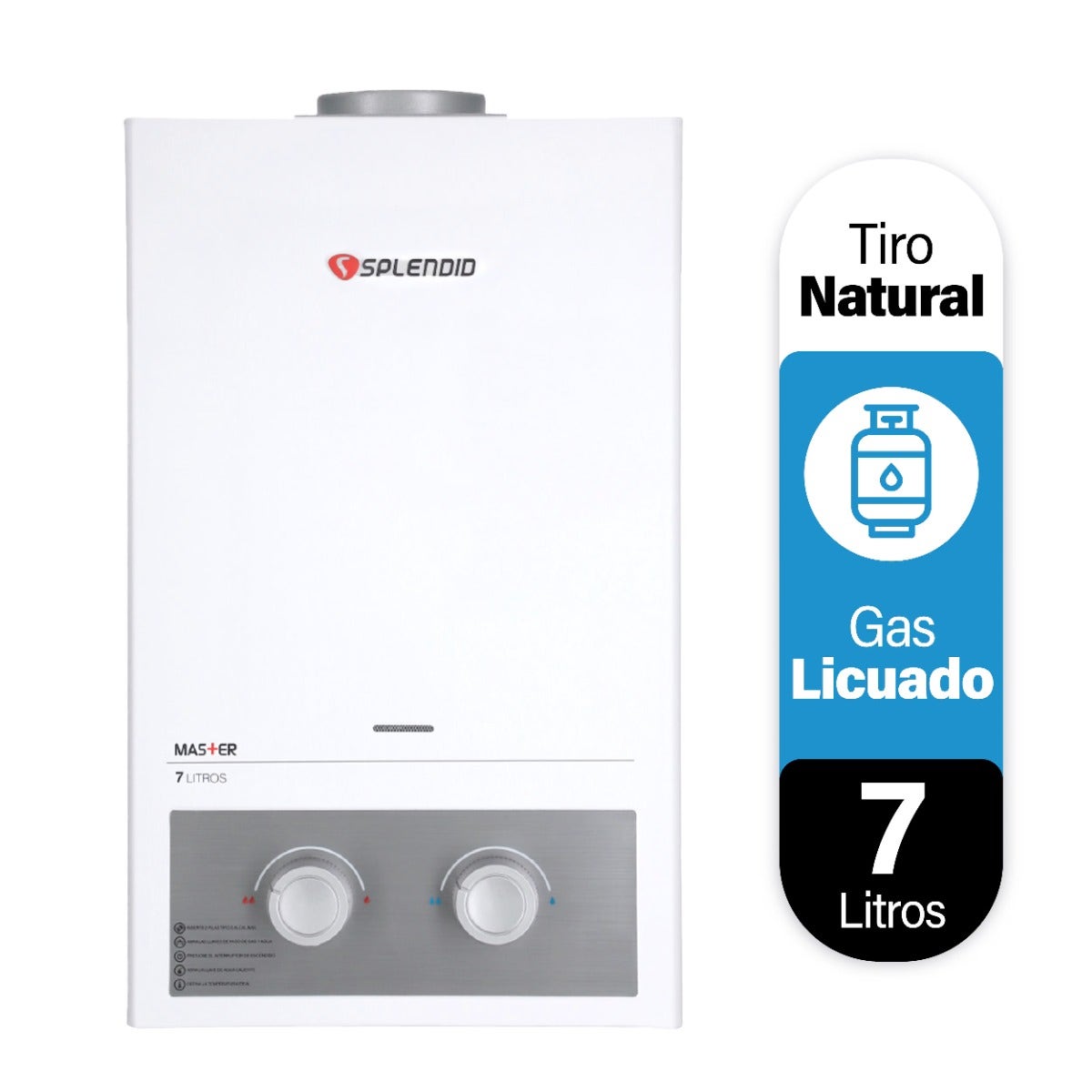 Calefon Splendid Ionizado 7  Lts Master