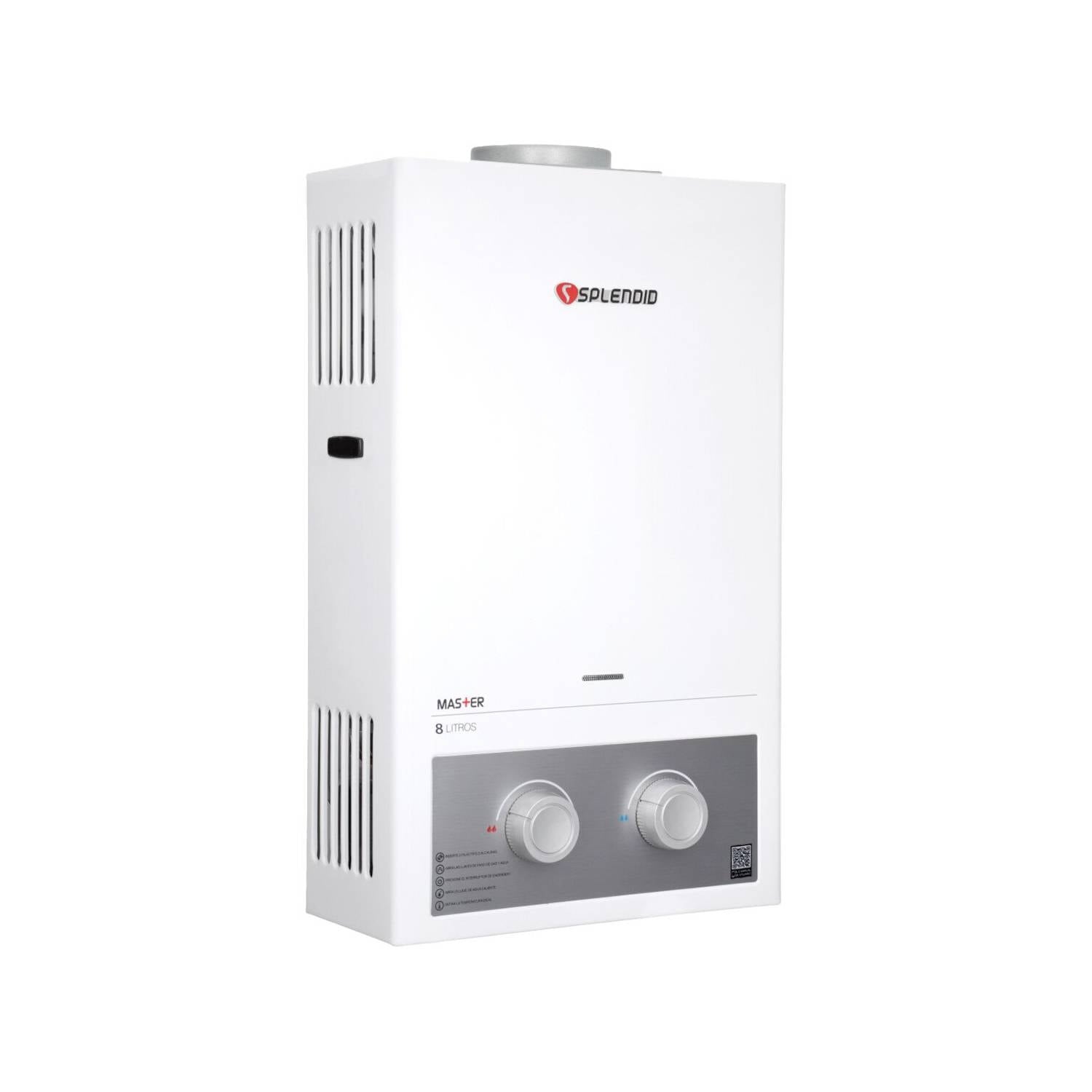 Calefon Splendid Ionizado 8  Lts Master Gas Licuado