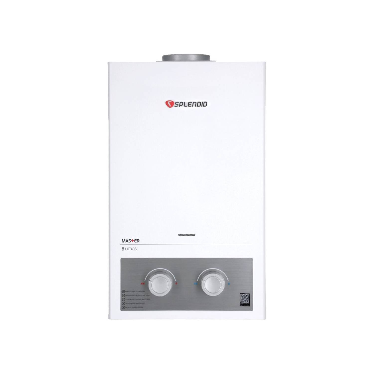 Calefon Splendid Ionizado 8  Lts Master Gas Licuado