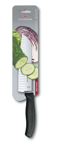 Victorinox Cuchillo Santoku Alveolada Mango Negro 6.8523.17b