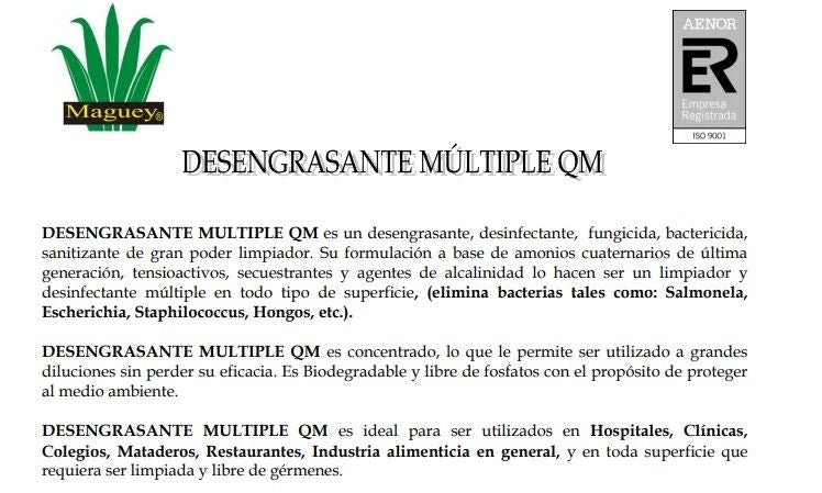 Desinfectante Amonio Cuaternario 1 L