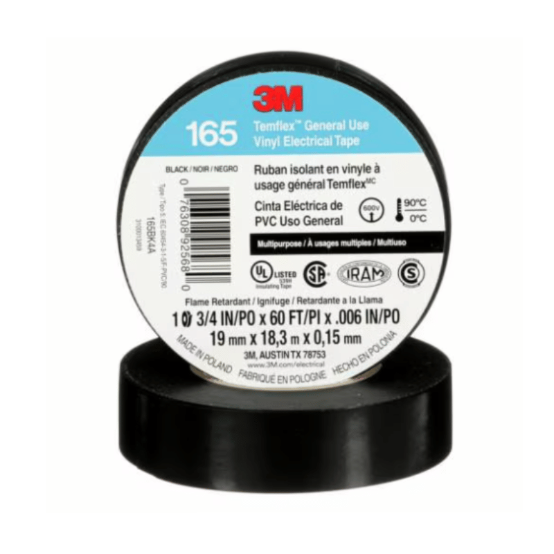 3M Huincha Aisladora 19Mm X 18M Negra Temflex 165