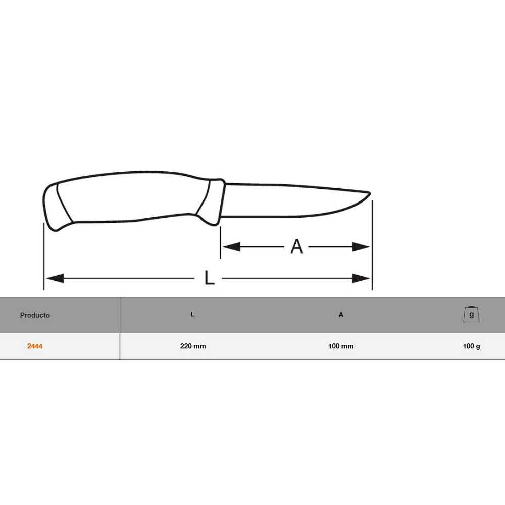 Bahco Cuchillo Inox C/Funda 2444