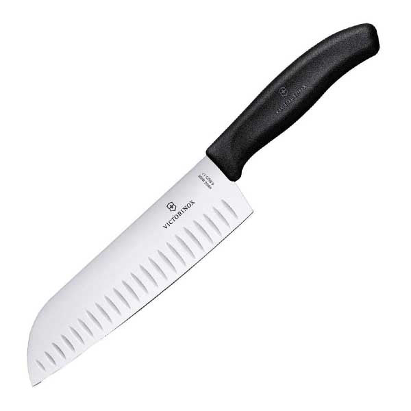 Victorinox Cuchillo Santoku Alveolada Mango Negro 6.8523.17b
