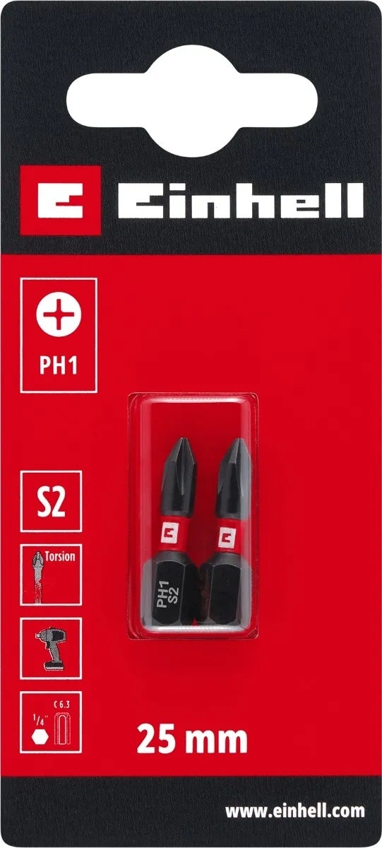 Einhell Set 2 Puntas Impacto Ph1 25mm - 131010