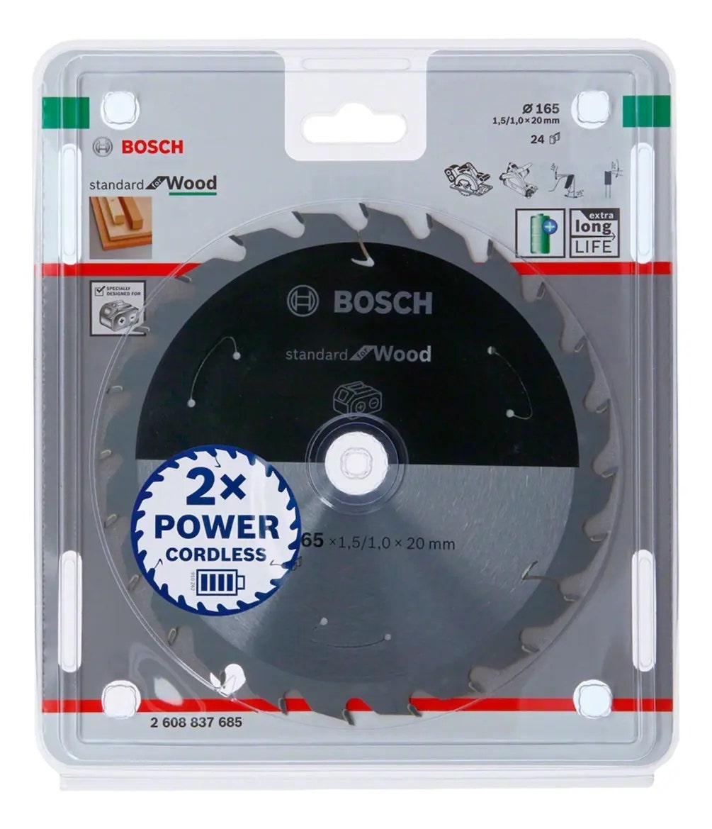 Bosch Disco Sierra Circular Standard 6 1/2" X 24 Dientes