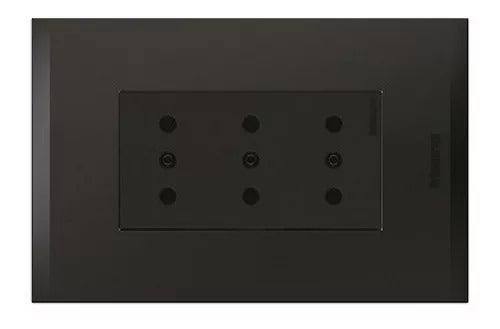 Bticino Enchufe Triple  Nobile Antracita Negro Pl3P Af2113E3Ang