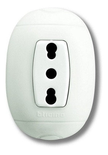 Bticino Enchufe Simple 10/16A Oval Blanco P80B