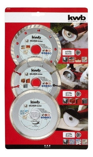 Kwb Set De 3 Discos Diamantados 4 1/2 49797080