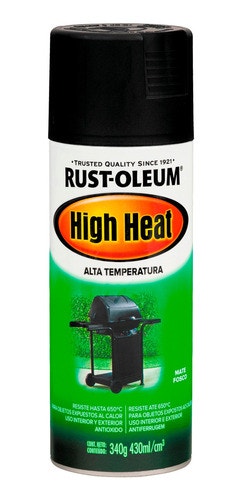 Rust-Oleum Spray Esp Alta temperatura Negro 340Gr 272064