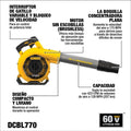 Dewalt Soplador 60V Brushless Max S/B Dcbl770B