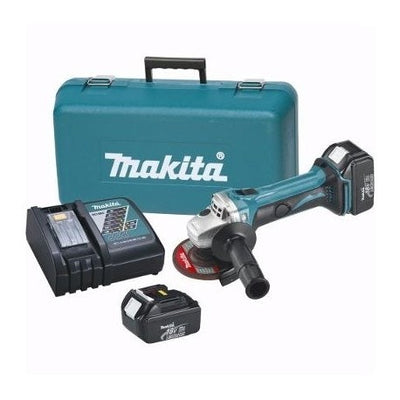 Makita Esmeril Angular 4-1/2&acute; 18V + 2 Baterias Dga452Rfe