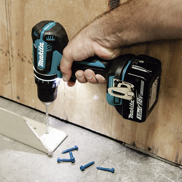 Makita Taladro-Atornillador Con Percutor 13 Mm-2V Dhp485Rfe