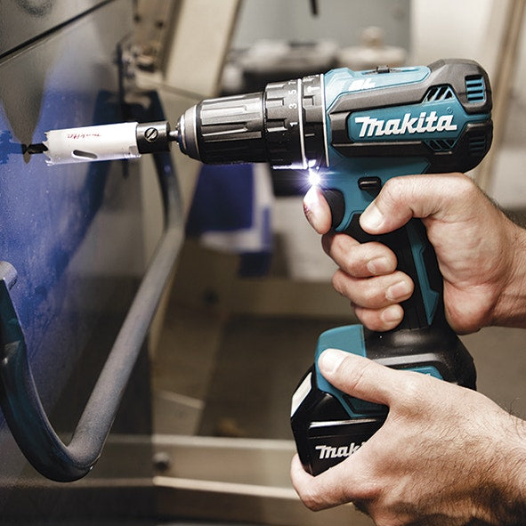 Makita Taladro-Atornillador Con Percutor 13 Mm-2V Dhp485Rfe