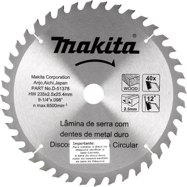 Makita Hoja Sierra Circular 9 1/4  40 Dientes