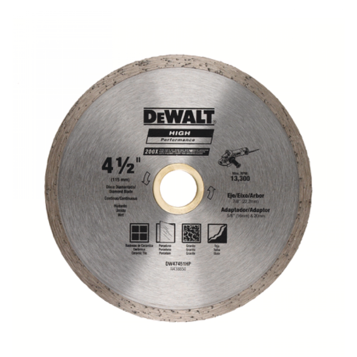 Dewalt Disco Diam. Continuo 4.5' 1 15X0.08X22 Hp Dw47451Hp