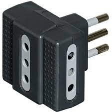 Bticino Enchufe Adapt Triple 2P+T 10A Gris S3603Ge
