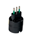 Mec Enchufe Adapt.Schuko 10A Negro C/Protect