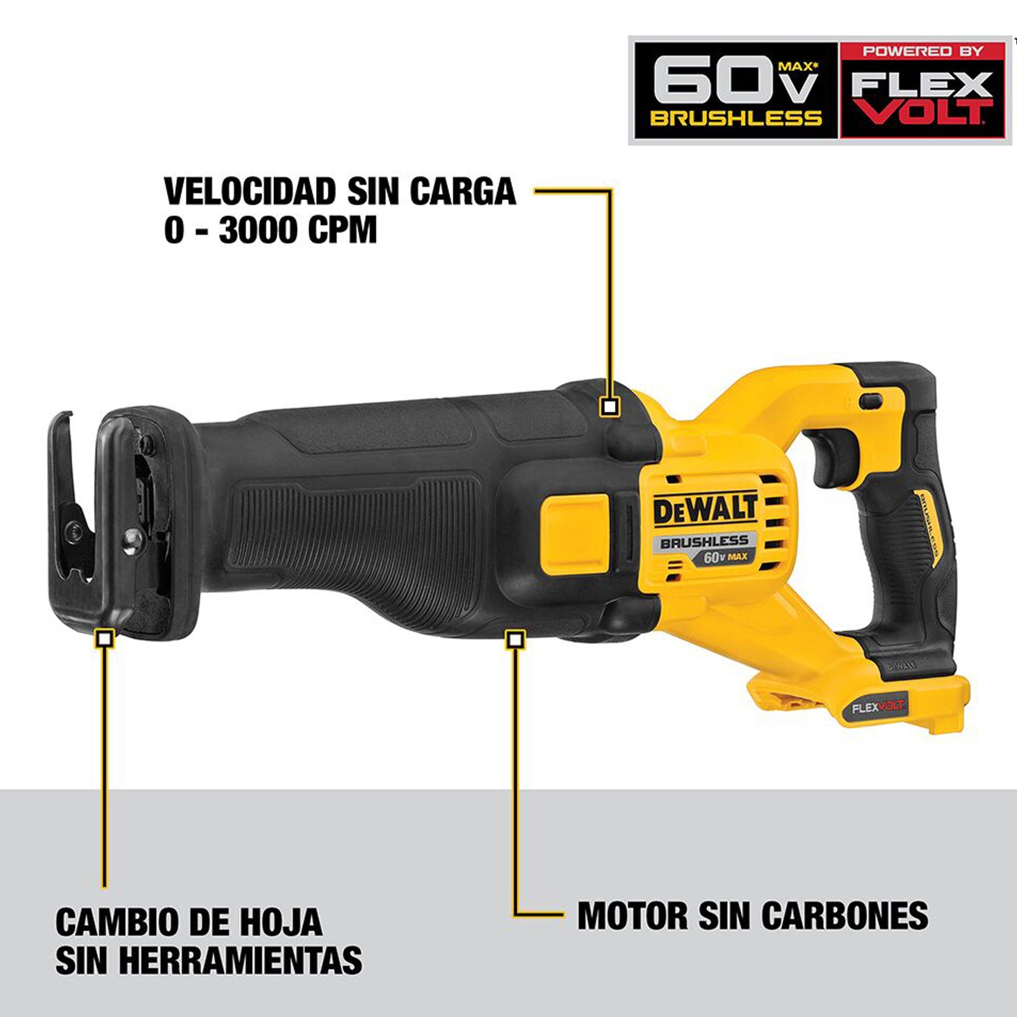 Dewalt  Kit Sierra Sable 60V  2 B+Carg. Trans.Dcs388T2