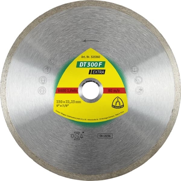 Klingspor Disco Diamantado Continuo Dt300f 230x1,9x22,23