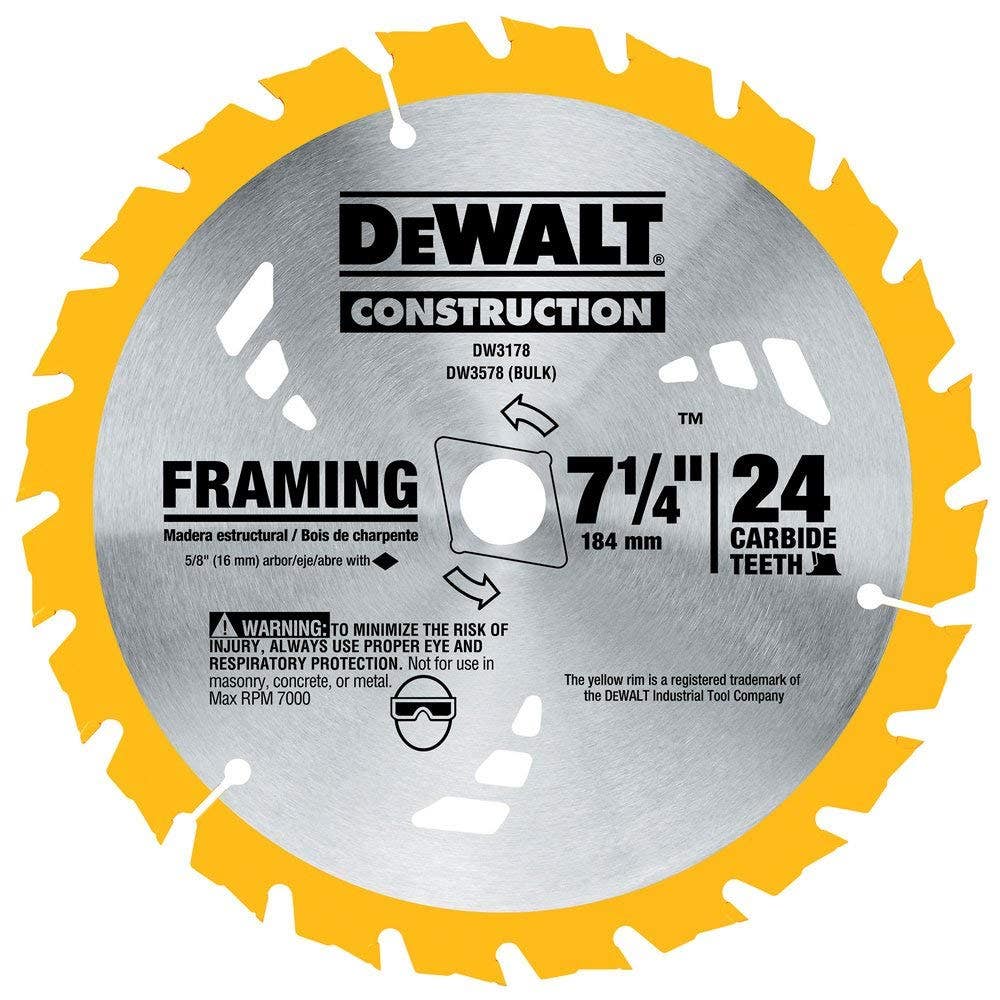 Dewalt Hoja Sierra Circ 7 1/4 24D   Dw3178-3