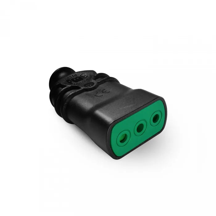 Harden Enchufe Hembra Volante 2P+T 10V Negro Te904Bk