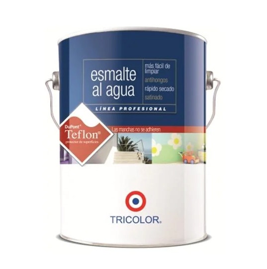 Tricolor Esmalte Al Agua Blanco 1Gl