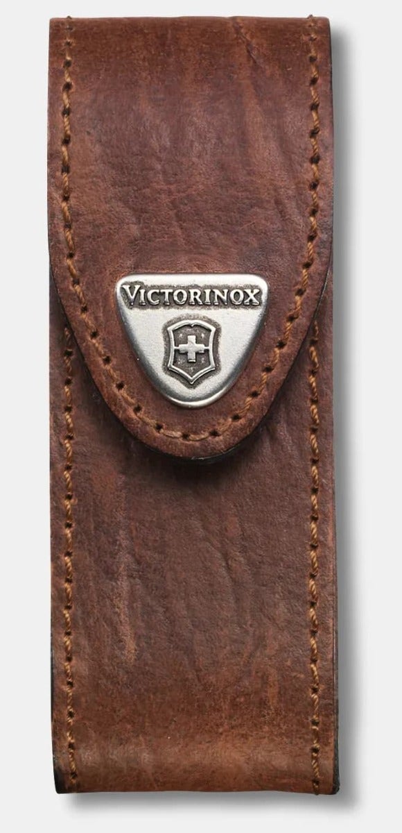 Victorinox Estuche Piel Cafe Adhesivo 4.0543