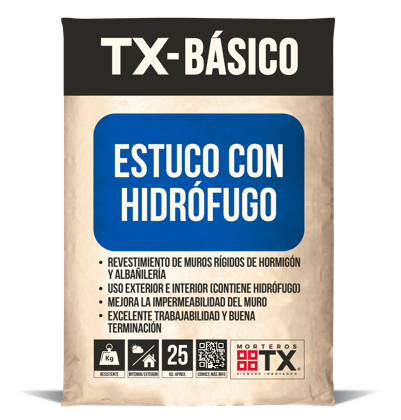 Tx Estuco Exterior - Interior Hidrofugo 25 Kgs