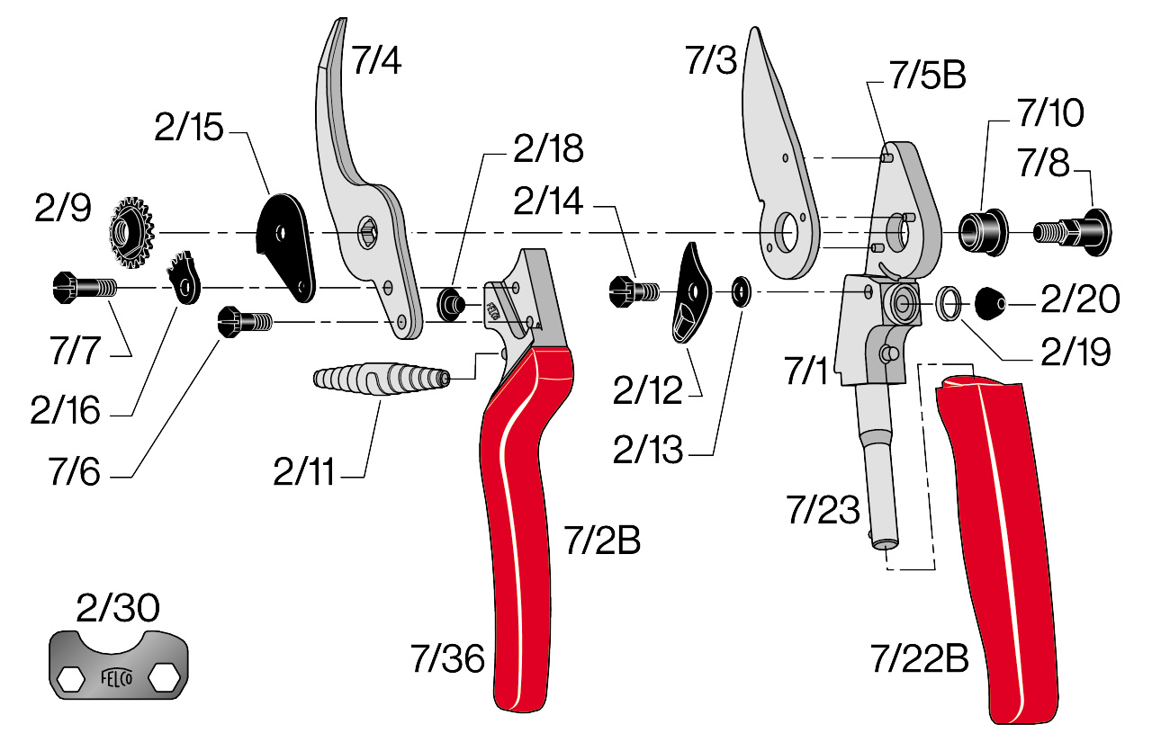 Felco 7 Tijera Podar  7 Mango Rotativo