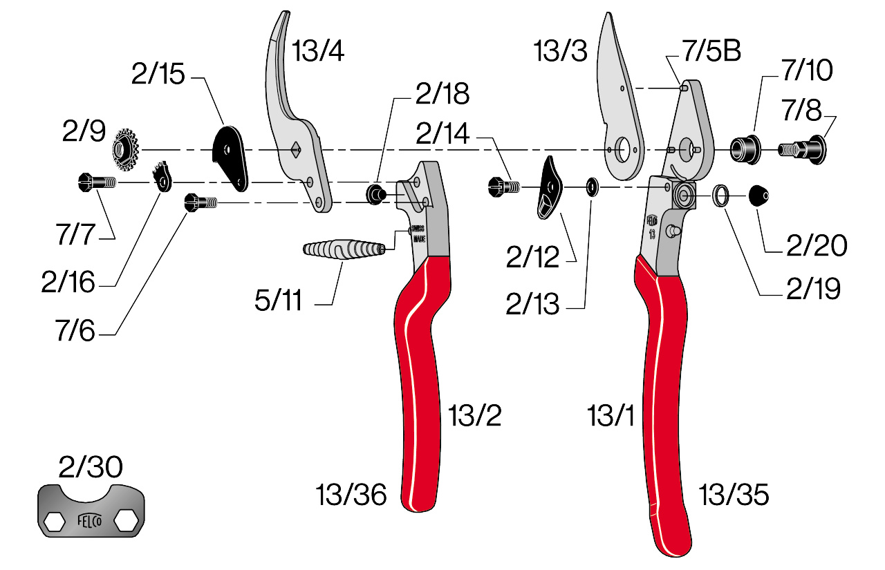 Felco 13 Tijera Podar 13 Ramas Gruesas*2Ma