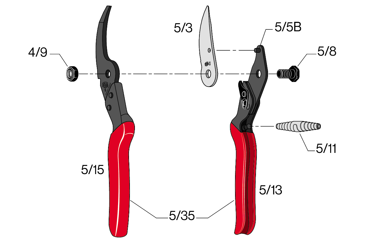 Felco 5/8    Perno*Bulon Eje*  5