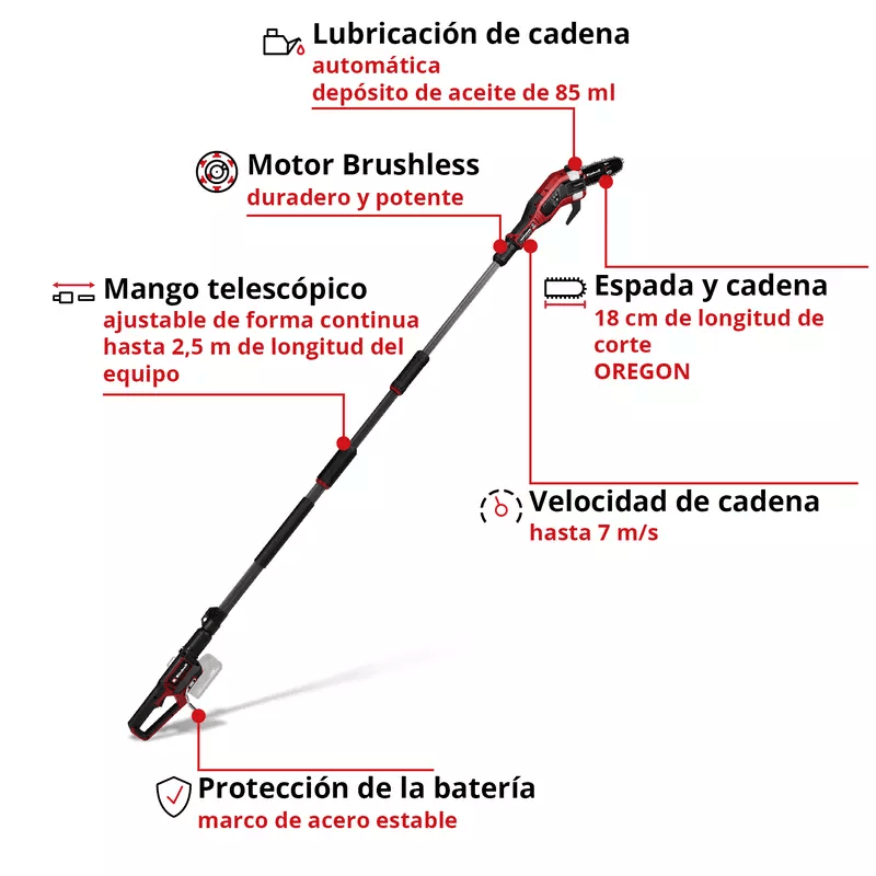 Einhell Sierra Podadora De Altura Inal&aacute;mbrica Professional 3410971