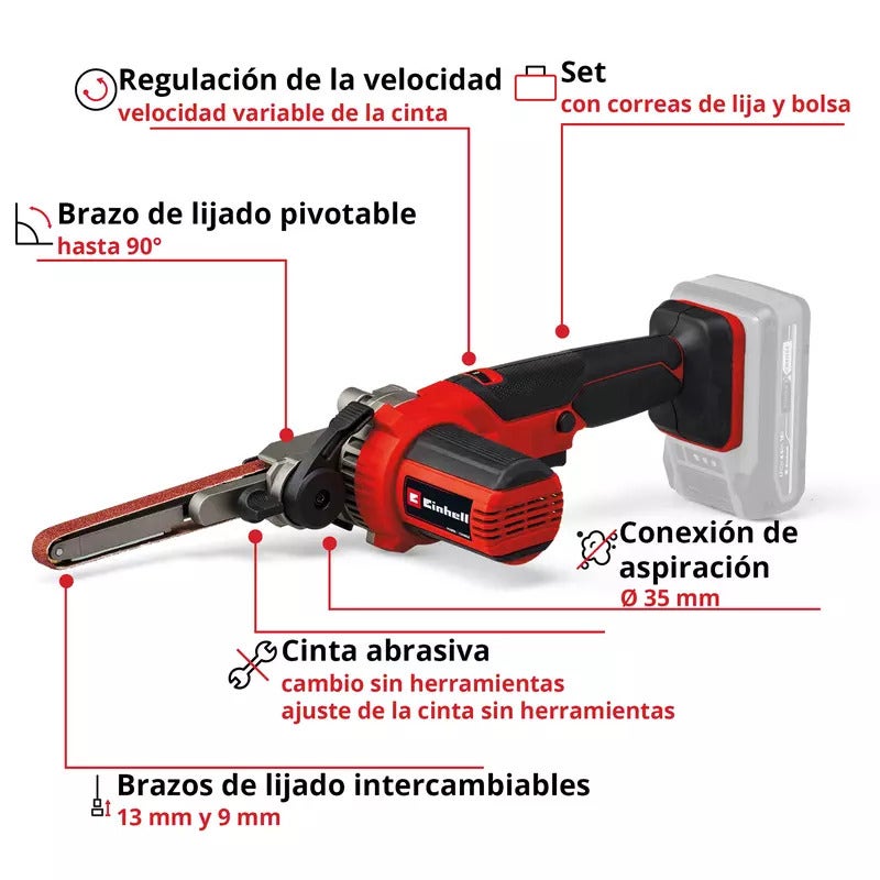 Einhell Mini Lijadora Banda Inalambrica 4461000