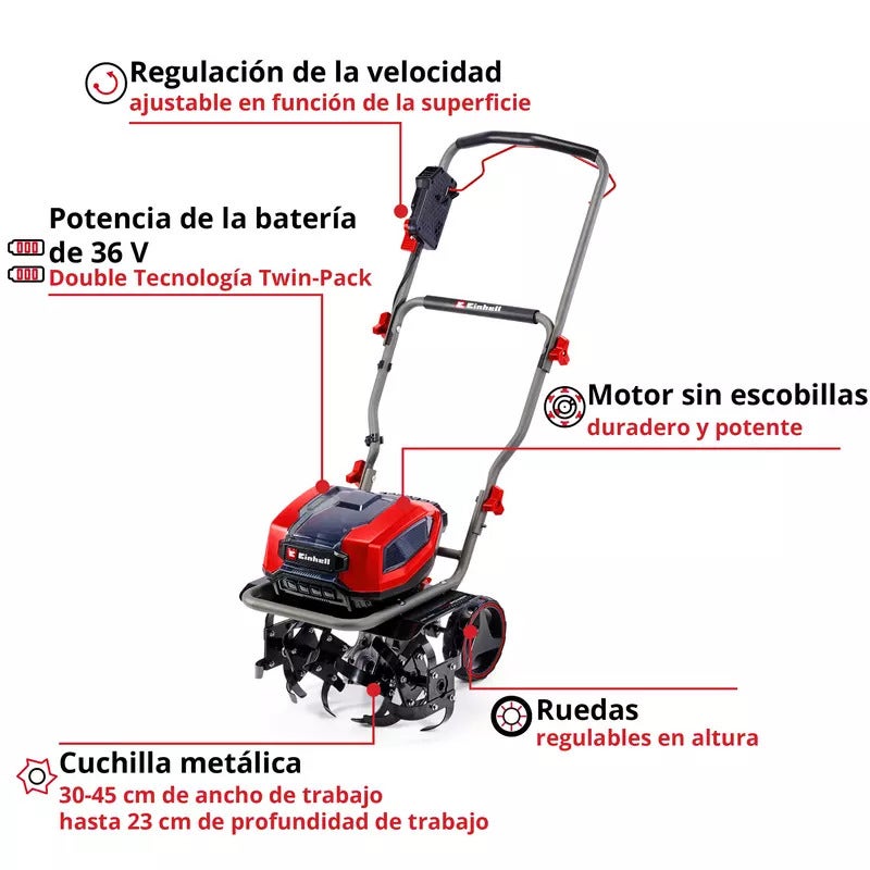 Einhell  Motocultivador Inalambrico Gp-cr 36/45 Li E Bl 3431220