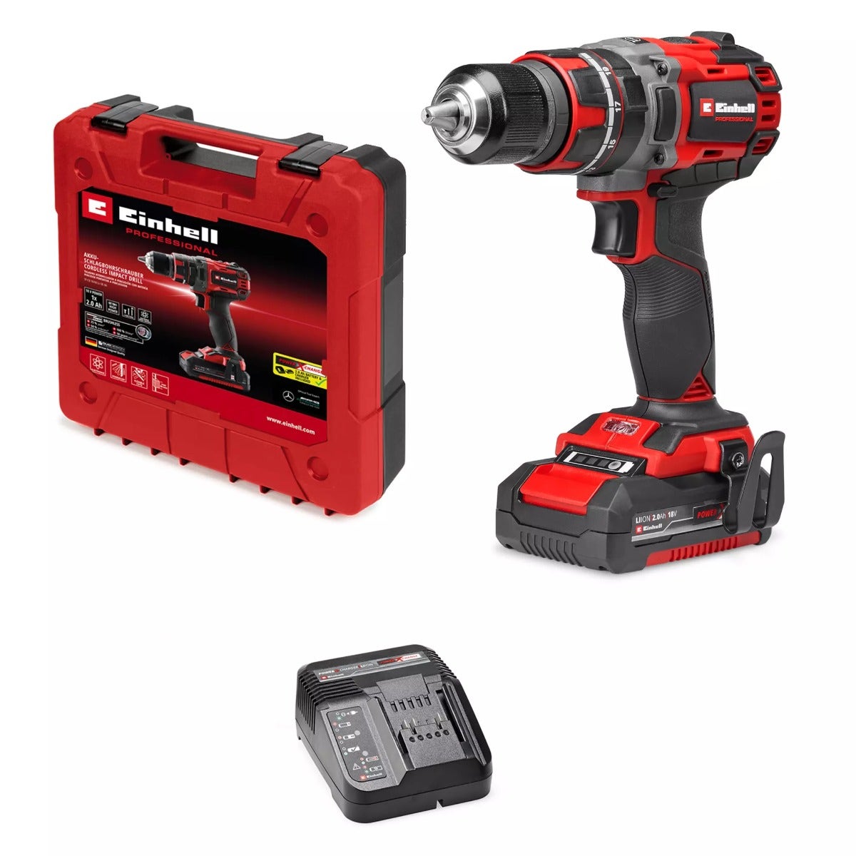 Einhell Taladro Percutor Inalam. 18v + Bateria Y Cargador - 4514211