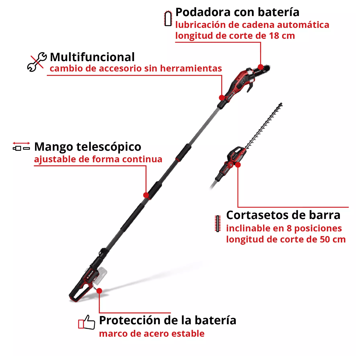 Einhell Podadora Multifuncional Inal&aacute;mbrica Professional 3410970
