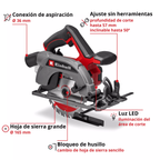 Einhell Sierra Circular Inalambrica Te-cs 18/165-2 Li - Solo 4331230